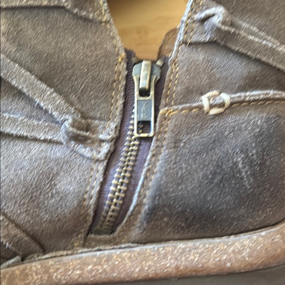 Born TarKiln brown suede leather ankle booties W 8 - Picture 6 of 7